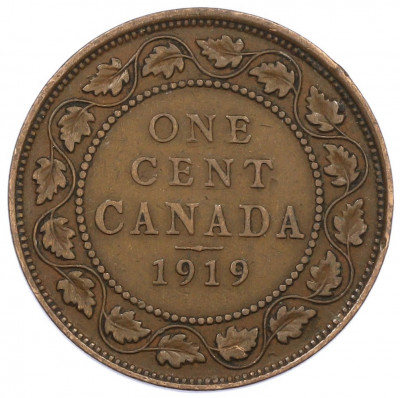 1 цент 1919 года Канада