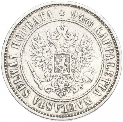 1 марка 1874 года Русская Финляндия