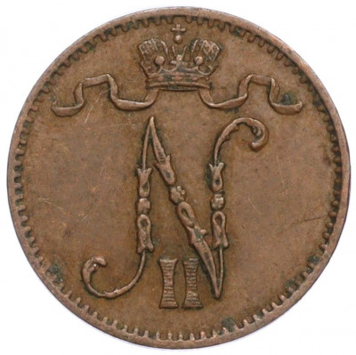 1 пенни 1908 года Русская Финляндия