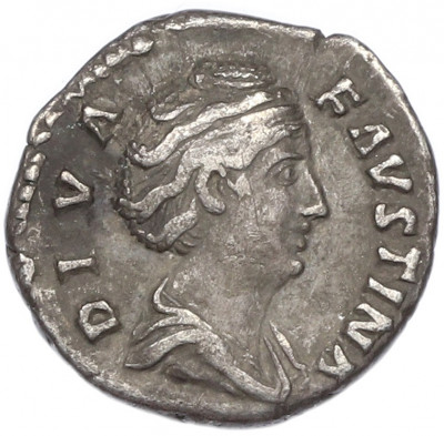 Денарий 141 года Римская Империя — Фаустина Старшая (Супруга Антонина Пия)