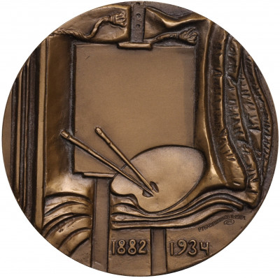 Настольная медаль 1984 года ЛМД «Митрофан Борисович Греков»