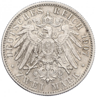 2 марки 1907 года Германия (Вюртемберг)