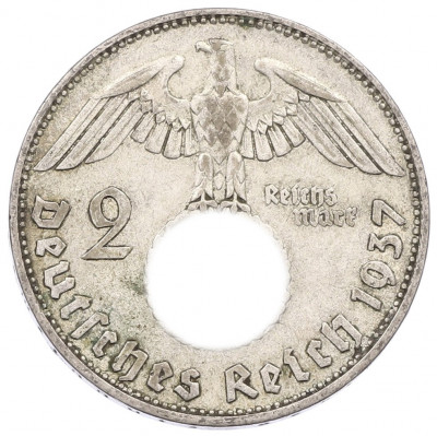 2 рейхсмарки 1937 года D Германия