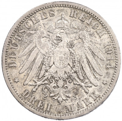 3 марки 1914 года Германия (Пруссия)