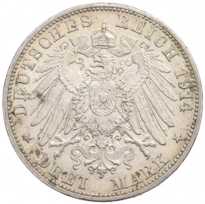 3 марки 1914 года Германия (Баден)
