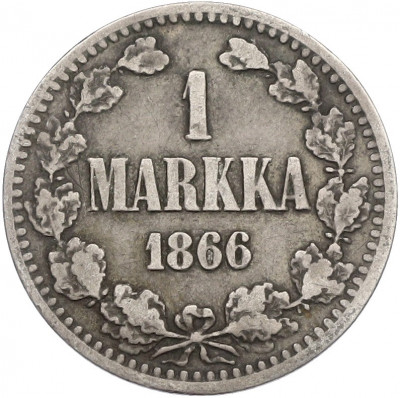 1 марка 1866 года Русская Финляндия
