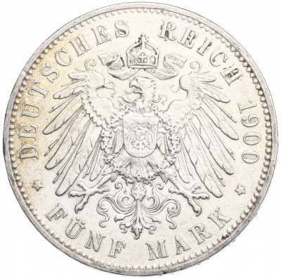 5 марок 1900 года Е Германия (Саксония)