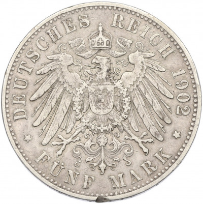 5 марок 1902 года Германия (Вюртемберг)