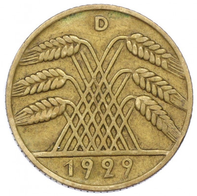 10 рейхспфеннигов 1929 года D Германия