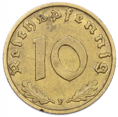 10 рейхспфеннигов 1939 года F Германия