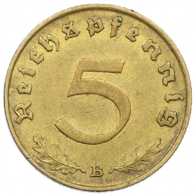5 рейхспфеннигов 1939 года B Германия
