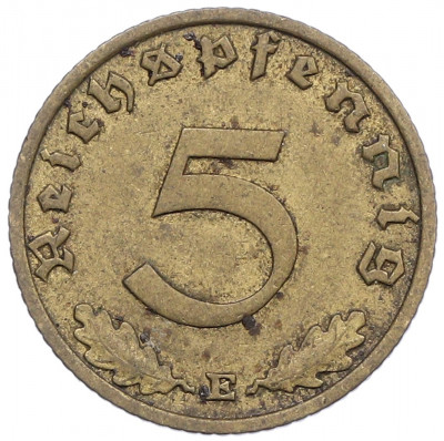 5 рейхспфеннигов 1939 года E Германия