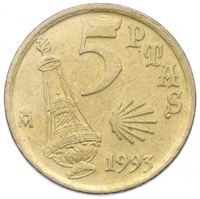 5 песет 1993 года Испания «Год Святого Иакова»
