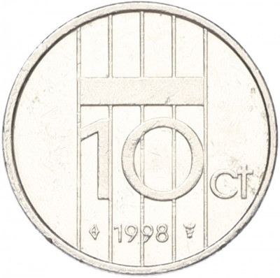 10 центов 1998 года Нидерланды