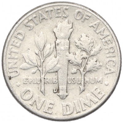 1 дайм (10 центов) 1962 года D США