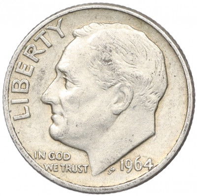 1 дайм (10 центов) 1964 года D США