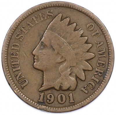 1 цент 1901 года США