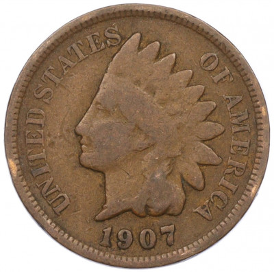 1 цент 1907 года США