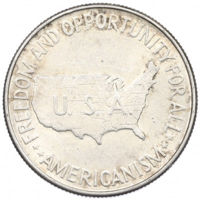 1/2 доллара (50 центов) 1952 года США «Джордж Вашингтон Карвер и Букер Талиафер Вашингтон»