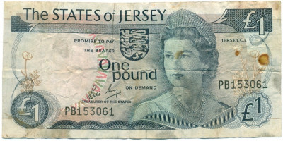 1 фунт 1976 года Джерси