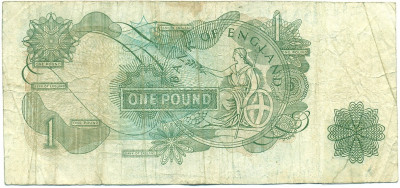 1 фунт 1970 года Великобритания (Банк Англии)