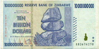 10 миллиардов долларов 2008 года Зимбабве