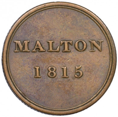 Токен 1 фартинг 1815 года Великобритания (Малтон)