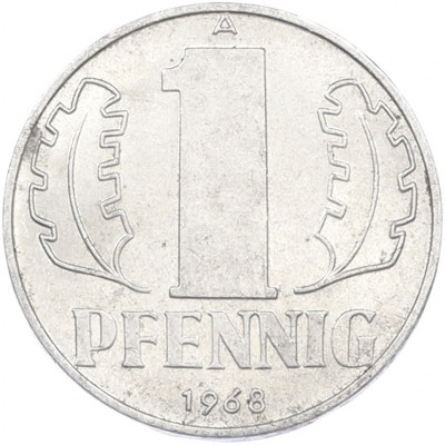 1 пфенниг 1968 года Восточная Германия (ГДР)