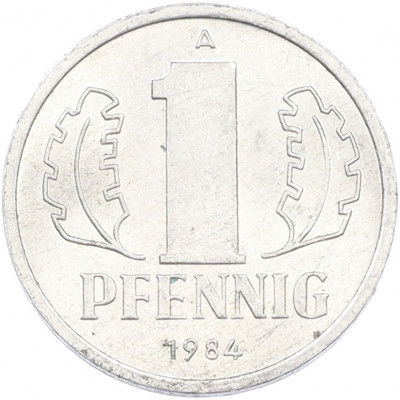 1 пфенниг 1984 года Восточная Германия (ГДР)