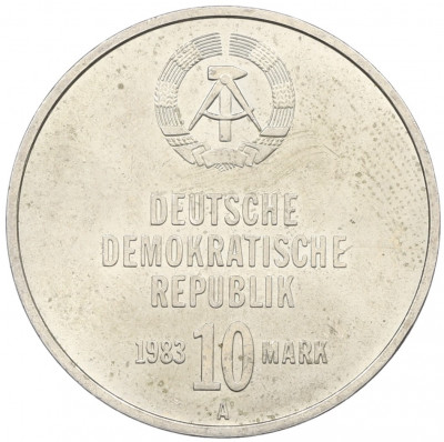 10 марок 1983 года Восточная Германия (ГДР) «30 лет боевым рабочим дружинам»