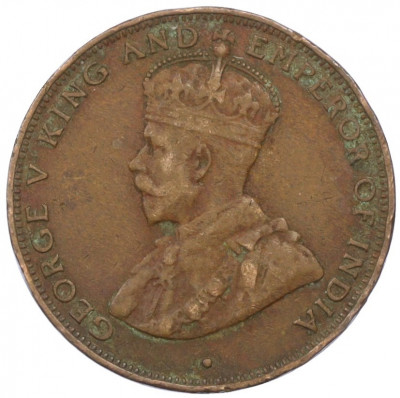 1 цент 1933 года Гонконг