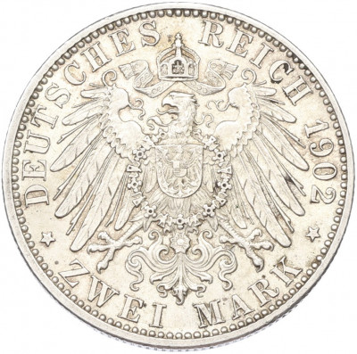 2 марки 1902 года Германия (Баден) «50 лет правлению Фридриха I»