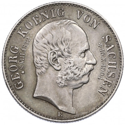 2 марки 1904 года Германия (Саксония) «Смерть Георга Саксонского»