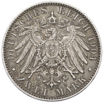 2 марки 1904 года Германия (Саксония) «Смерть Георга Саксонского»