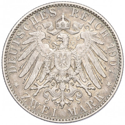 2 марки 1907 года Германия (Саксония)