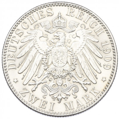 2 марки 1909 года Германия (Саксония) «500 лет Лейпцигскому университету»