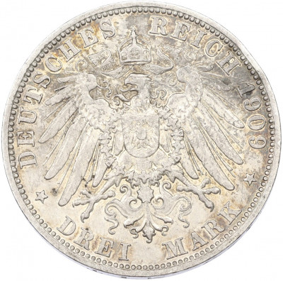 3 марки 1909 года D Германия (Бавария)