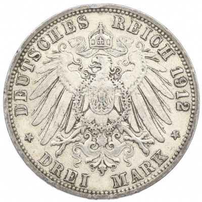 3 марки 1912 года Германия (Пруссия)