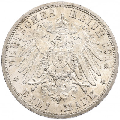 3 марки 1914 года Германия (Пруссия)