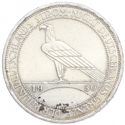3 рейхсмарки 1930 года Германия «Освобождение Рейнской области (Рейнланда)»