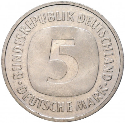 5 марок 1991 года А Германия