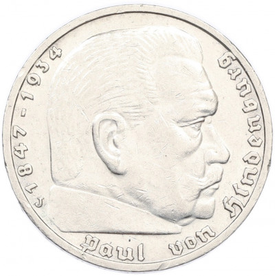 5 рейхсмарок 1935 года J Германия