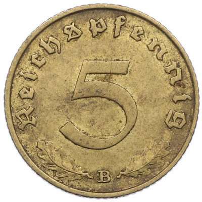 5 рейхспфеннигов 1939 года B Германия