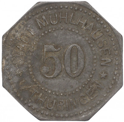 50 пфеннигов 1917 года Германия — город Мюльхаузен (Нотгельд)