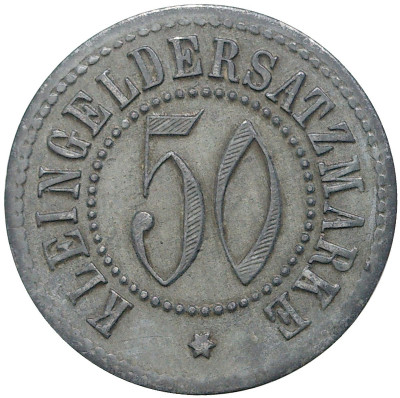 50 пфеннигов 1918 года Германия — город Вайда (Нотгельд)