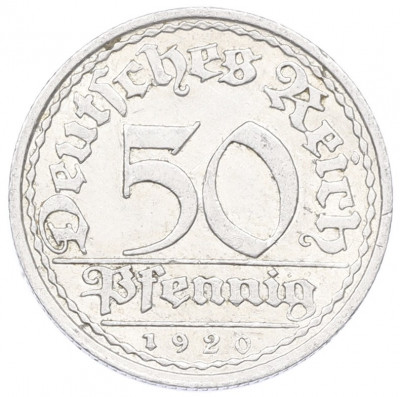 50 пфеннигов 1920 года A Германия