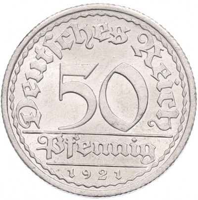 50 пфеннигов 1921 года A Германия