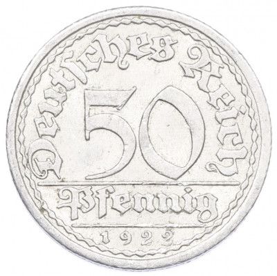 50 пфеннигов 1922 года A Германия