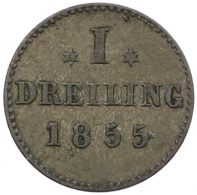 1 дрейлинг 1855 года Гамбург