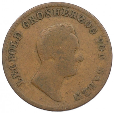 1 крейцер 1837 года Баден